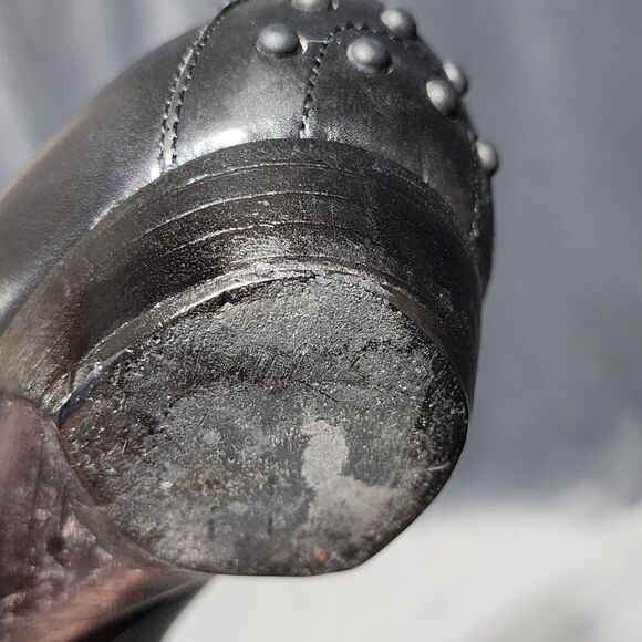 Tod's Loafer Shoes Women's 7 Black Leather Pointed Toe Low Heels Italy - Picture 13 of 15